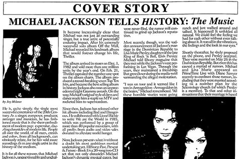 Celebrity News: Michael Jackson Tells His Story