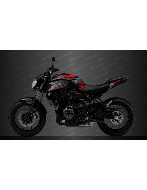 Kit décoration Racing Gris Rouge IDgrafix Yamaha MT 07 après