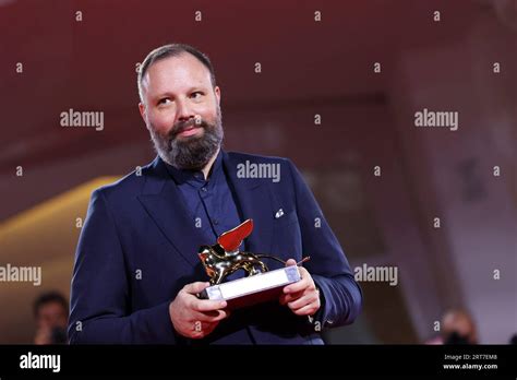 Venice Italy Sep 09 Yorgos Lanthimos Poses With The Golden Lion For