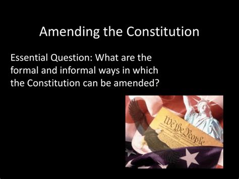 Amending The Constitution