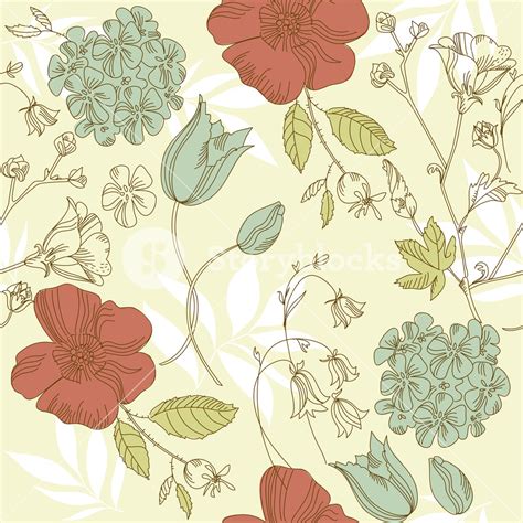 Seamless Vintage Flower Pattern Royalty Free Stock Image Storyblocks