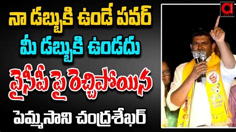 Guntur Tdp Mp Candidate Pemmasani Chandrasekhar Comments On Ysrcp