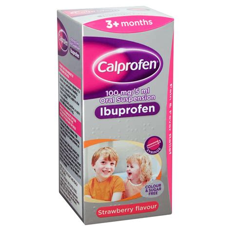 Calprofen Oral Suspension Ibuprofen 3 Months Strawberry Flavour 100ml Bestway Wholesale