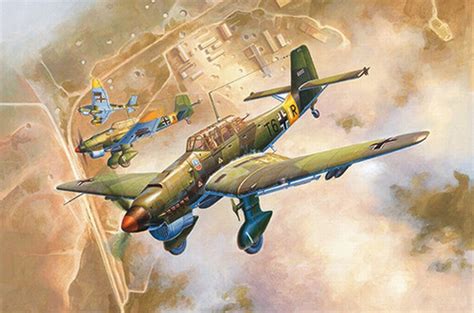 Самолет Юнкерс Ю-87 (B-2) Штука / Ju-87 B-2 Stuka - Trumpeter 1:24 ...