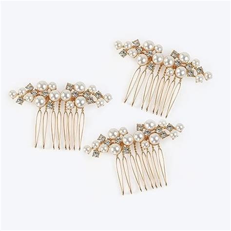 Amazon Sppry Wedding Pearl Hair Combs Set Of Pcs Elegant Hair