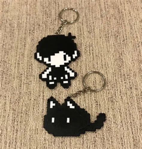 Omori Game Keychain Magnet Sprite Perler Pixel Art Omori Etsy