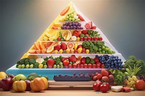 Premium AI Image | Healthy eating pyramid chart