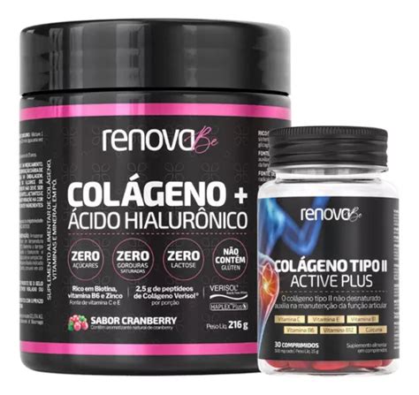 Kit Colágeno Verisol Pele E Colágeno Tipo 2 Renova Be Sabor 1 Cranberry