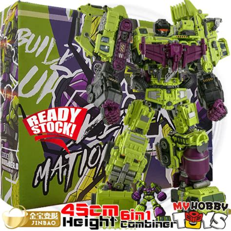 Jinbao Transformable Robot Oversized Gt Devastator Combiners Complete Set Of 6 Robots G1