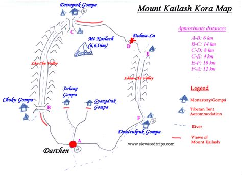 Mount Kailash Asia Map