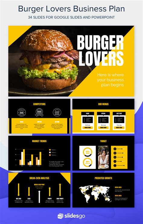 Appeal To Burger Lovers And Present Your Business Plan By Editing This