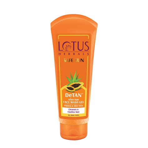 Lotus Herbals Safe Sun Detan After Sun Face Wash Gel 100 G