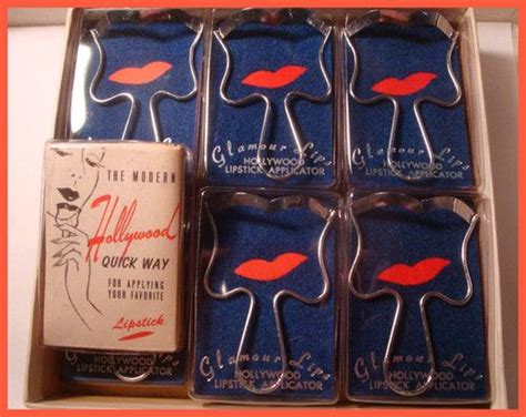 Lot 12 Hollywood Vintage Lipstick Applicators Nib W Instructions