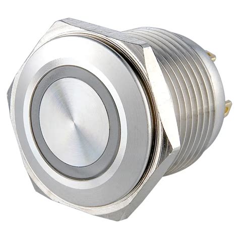 Normally Open Vdc Led Ring Momentary Stainless Steel Push Button