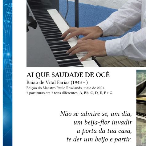 PARTITURA de AI QUE SAUDADE DE OCÊ Maestro Paulo Rowlands Hotmart