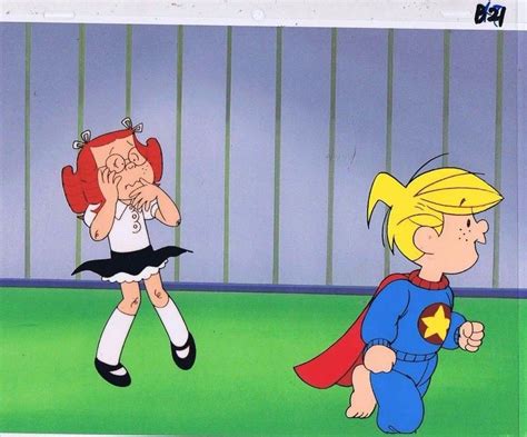 Dennis the Menace 1986 Original Production Animation Cel & Copy Bkgd # ...