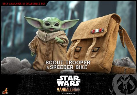 可以把孩子裝進背包裡帶著走 Hot Toys TMS 曼達洛人帝國偵察兵反重力機車 Scout Trooper and
