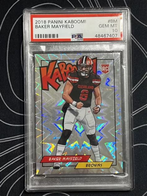 2018 PANINI KABOOM Baker Mayfield Browns Rookie Rc Low Pop Psa 10