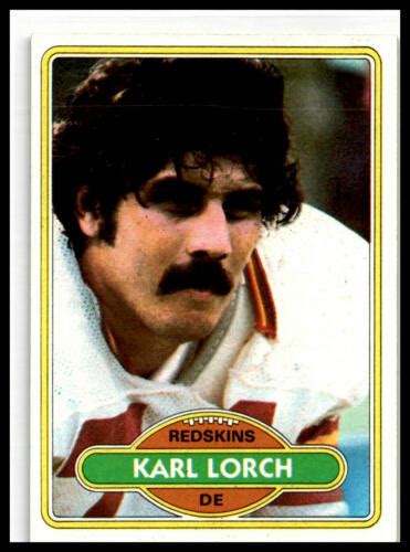 Topps Karl Lorch Rookie Washington Redskins Vintage Ebay