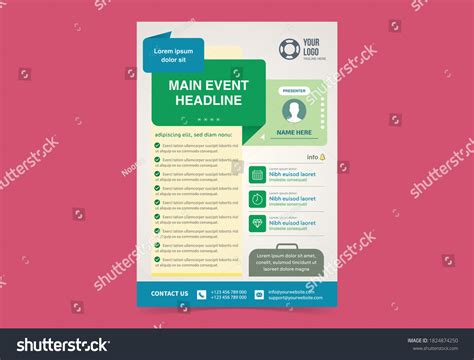 Template Vector Design Brochure Annualreport Magazine Stock Vector Royalty Free 1824874250