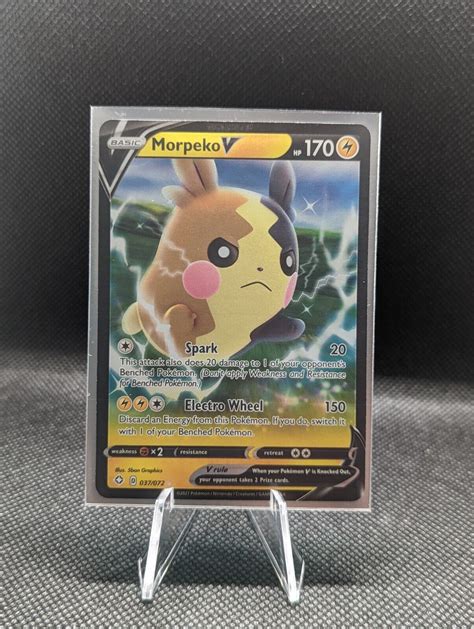 Pokémon TCG Morpeko V Shining Fates 037 072 Holo Ultra Rare eBay