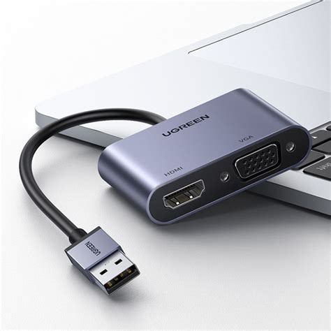 Bộ chuyển đổi USB 3 0 ra HDMI và VGA Full HD 1080P Ugreen 20518