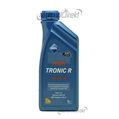 Aral High Tronic R 5W-30 Motoröl 1l - SAE 5W-30 - Auto/PKW Motoröle ...