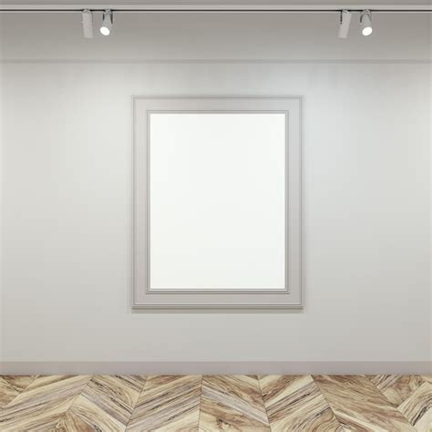 Premium Photo Modern Gallery Interior With Empty White Mock Up Poster