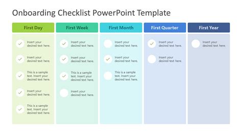 Onboarding Checklist PowerPoint Template Bogiolo