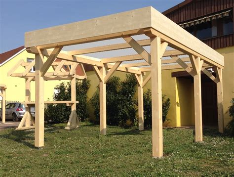 Abri Carport Toit Plat Voiture Vente En Ligne D Abris En Bois En Kit