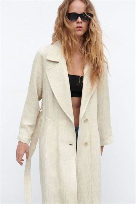 Zara Trench Trenchcoat Mantel Mit G Rtel Gr M Neu Kaufen Auf