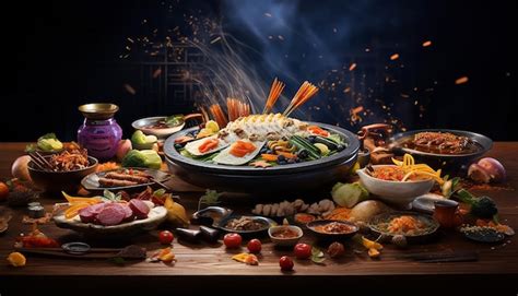 Premium AI Image | Tasty Chuseok festival food advertisement photoshoot ...