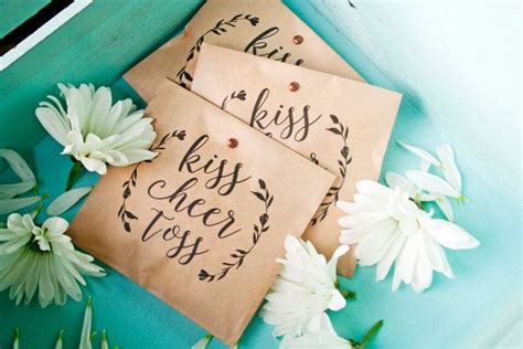 Wedding Petal Toss Bag Kraft Paper Favor Bags Petals Confettti Or