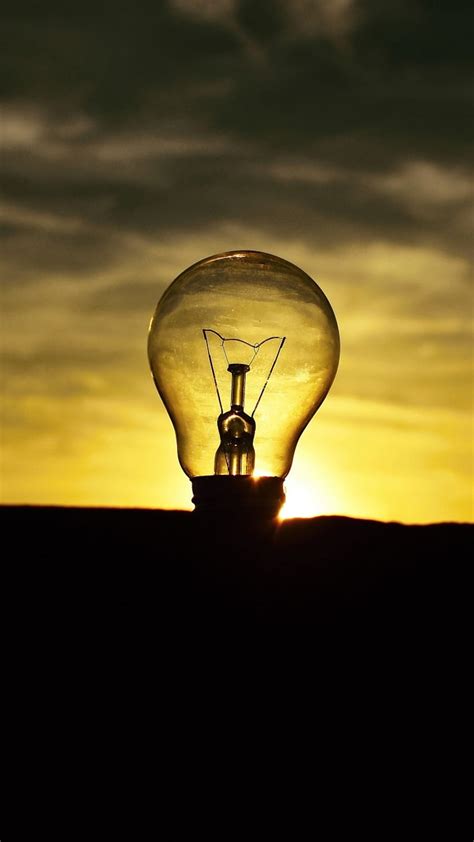 Light Bulb Energy Idea Sun Sunset Hd Phone Wallpaper Peakpx