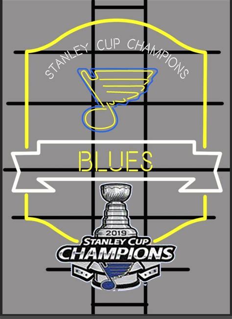 Custom Saint Louis Blues Stanley Cup Champions 2019 Neon Sign Tube Neon ...