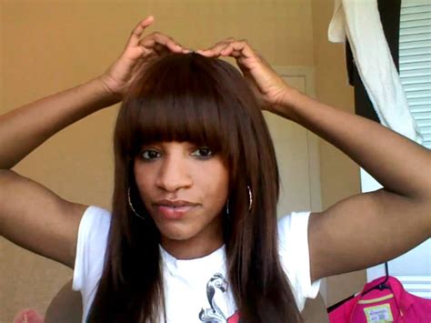 Sew In Weave With Bangs Youtube