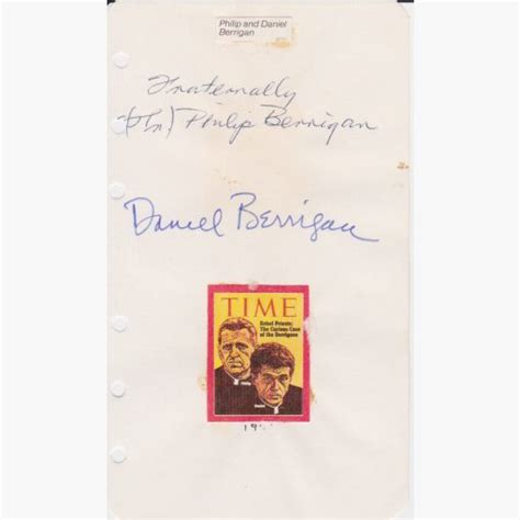 Daniel Berrigan Phillip Berrigan World War 2 Autographs