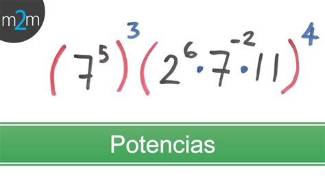 Multiplicación De Potencias De Números Enteros Youtube