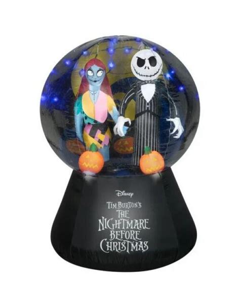 HALLOWEEN JACK SKELLINGTON SALLY GLOBE INFLATABLE AIRBLOWN