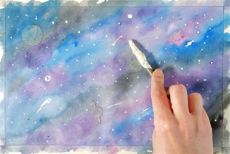 🪐 Pintar Una Galaxia Con Acuarela Paso A Paso Arteescuela⭐