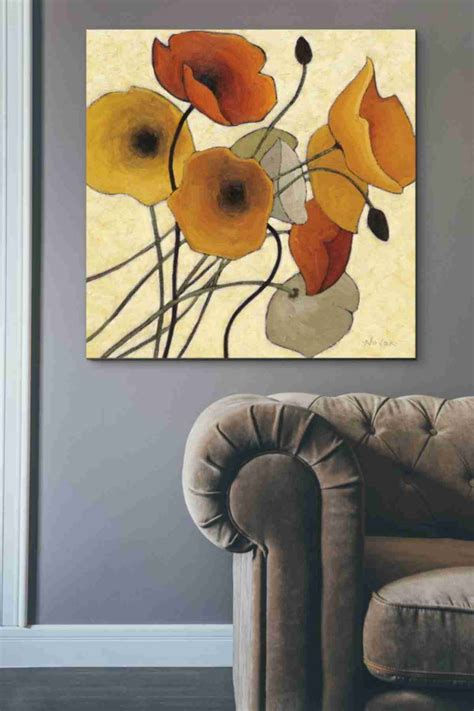 Epic Graffiti Pumpkin Poppies II By Shirley Novak Giclee Canvas Wall