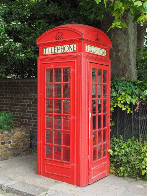 Red Telephone Box Architecture Photos Creative Market