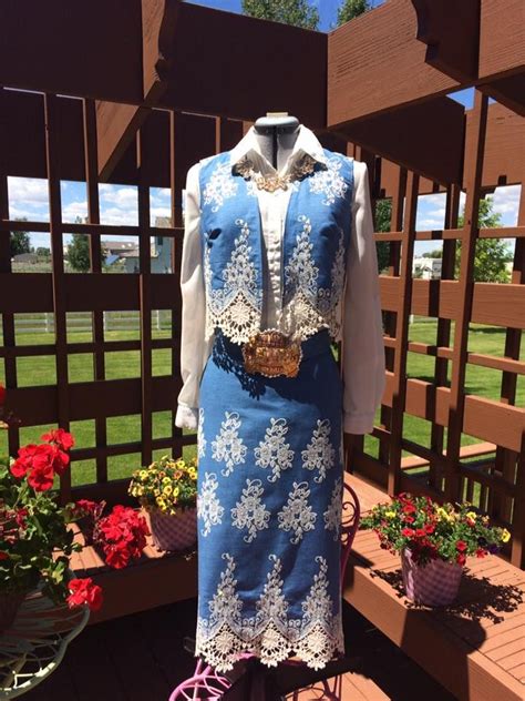 Vintage Fashion Forward Country Elegance Vest Skirt And Belt Set Pure