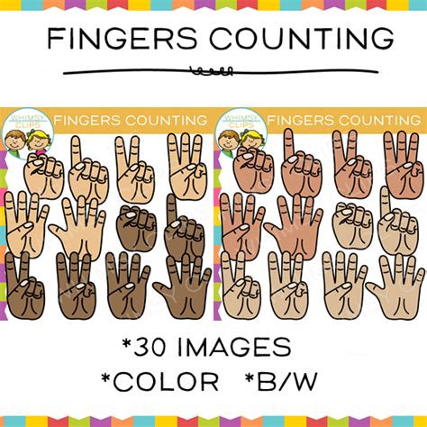 Fingers Counting Clip Art , Images & Illustrations | Whimsy Clips