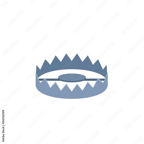 Bear Trap Icon Clipart Image Isolated On White Background Stock Vector