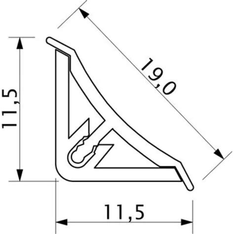 Плинтус ПВХ узкий к столешнику 494 чёрный глянец (202) THERMOPLAST (1шт ...