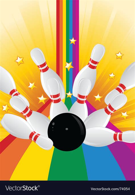 Bowling strike vector by elaineitalia - Image #74054 - VectorStock