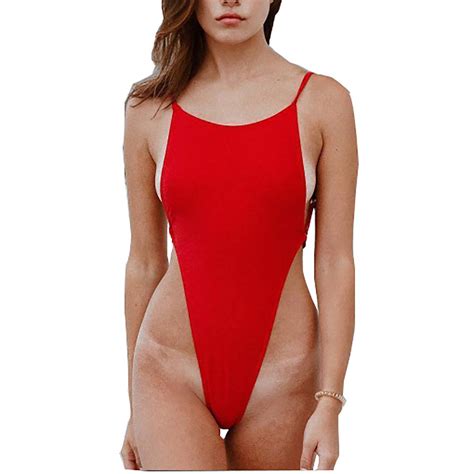 Buy NE Norboe Strappy One Piece Backless Sexy Thong Bikini Swimsuits