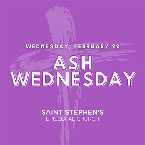 Ash Wednesday Services — Saint Stephens Episcopal Church