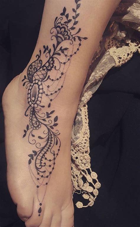 Celebrate Femininity With Of The Most Beautiful Lace Tattoos Youve